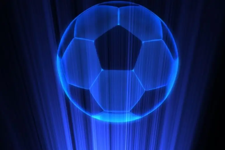 lampara-balon-futbol Lámpara de balón de fútbol y luces azules